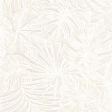 Kép 1/3 - Casadeco Pálmalevél mintás fehér vinyl tapéta Granada Blanc 53 cm X 10 m