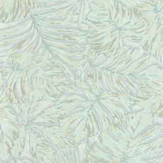 Kép 1/3 - Casadeco Pálmalevél mintás halványzöld vinyl tapéta Granada Vert D'eau 53 cm X 10 m