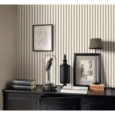 Kép 3/3 - Casadeco vékony csíkos fekete vlies tapéta Rayure Noir Fusain 53 cm X 10 m