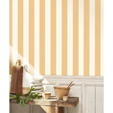 Kép 3/3 - Casadeco Klasszikus napsárga csíkos vinyl tapéta Baltic Rayure Safran 53 cm X 10 m