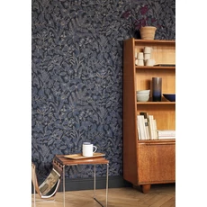 Kép 3/3 - Casadeco Botanikai mintás modern sötétkék vlies tapéta Esquisse Bleu Encre 53 cm X 10 m