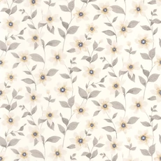 Kép 1/3 - Casadeco Romantikus virág mintás bézs vlies tapéta Clematites Beige Lin 53 cm X 10 m