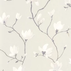 Kép 1/3 - Casadeco Magnóliás fehér vlies tapéta Florescence Suzhou Blanc Coton 53 cm X 10 m