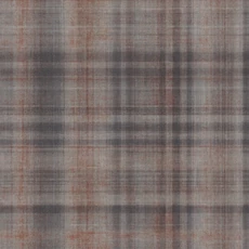 Kép 1/3 - Casadeco Skótkockás szövethatású sötétbarna vinyl tapéta Tartan Noir Fusain 53 cm X 10 m