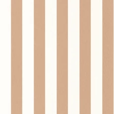 Kép 1/3 - Casadeco Csíkos klasszikus barna vlies tapéta Olympe Noisette 53 cm X 10 m