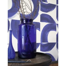 Kép 3/3 - Casadeco Modern kék vlies tapéta absztrakt mintával Not a Circle Bleu Indigo 53 cm X 10 m