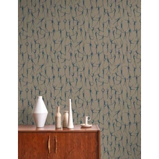 Kép 3/3 - Casadeco Modern keki zöld vlies tapéta táncosokkal Alberto Vert Kaki 53 cm X 10 m