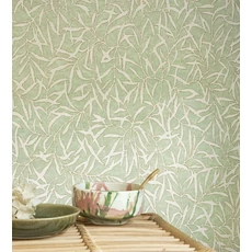 Kép 3/3 - Casadeco Bambusz mintás elegáns zöld vinyl tapéta Bambu Vert Sauge 53 cm X 10 m