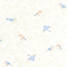 Kép 1/3 - Casadeco Madár mintás kék vlies tapéta Flying Bird Bleu Ciel 53 cm X 10 m