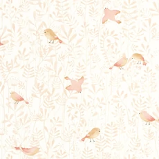 Kép 1/3 - Casadeco Madár mintás rózsaszín vlies tapéta Flying Bird Rose Nude 53 cm X 10 m