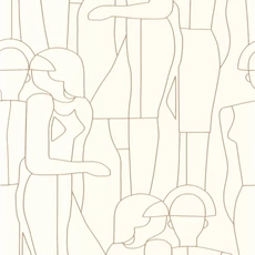 Kép 1/3 - Casadeco Bézs modern mintás vlies tapéta Model Beige Ficelle 53 cm X 10 m