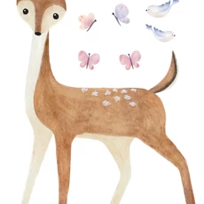 Kép 1/2 - Casadeco Nagy őzikés vlies poszter tapéta Decor Pre-Encolle Doe Terracotta 72 cm X 1 m