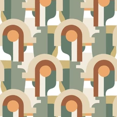 Kép 1/2 - Casadeco Absztrakt mintás színes vlies poszter tapéta Pop Multico Vert 200 cm X 2,5 m