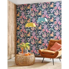 Kép 3/3 - Casadeco Vidám botanikai mintás színes vinyl tapéta Palm Springs Tutti Frutti 53 cm X 10 m