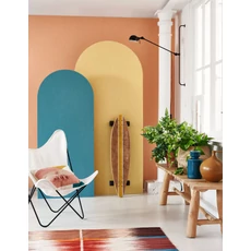 Kép 3/3 - Casadeco Szövethatású sárga mosható vinyl tapéta Denim Jaune Citron 53 cm X 10 m