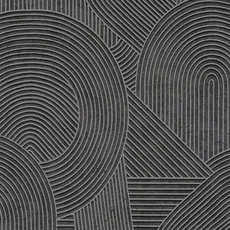 Kép 1/3 - Casadeco 3D hatású modern vonalmintás sötétszürke vlies tapéta Jardin Des Pierres Anthracite 53 cm X 10 m