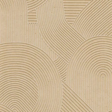 Kép 1/3 - Casadeco 3D hatású modern vonalmintás barna vlies tapéta Jardin Des Pierres Noisette 53 cm X 10 m