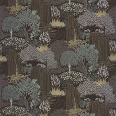 Kép 1/3 - Casadeco Japánkertes elegáns zöld-sötétbarna vlies tapéta Niwa Vert Taiga 53 cm X 10 m