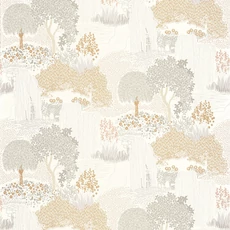 Kép 1/3 - Casadeco Japánkertes elegáns bézs vlies tapéta Niwa Beige Sable 53 cm X 10 m