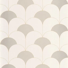 Kép 1/3 - Casadeco Elegáns Art deco bézs vlies tapéta Theatre Beige Lin 53 cm X 10 m