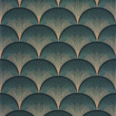 Kép 1/3 - Casadeco Elegáns art deco zöld-arany vlies tapéta Broadway Vert Canopee 53 cm X 10 m