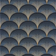 Kép 1/3 - Casadeco Elegáns art deco kék-arany vlies tapéta Broadway Bleu Orage 53 cm X 10 m