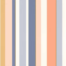 Kép 1/3 - Casadeco Modern csíkos kék-sárga vinyl tapéta Venice Beach Indigo/Péche 53 cm X 10 m