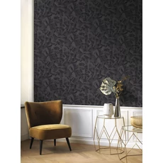 Kép 3/3 - Casadeco Absztrakt mintás modern fekete vlies tapéta Music Hall Noir Reglisse 53 cm X 10 m