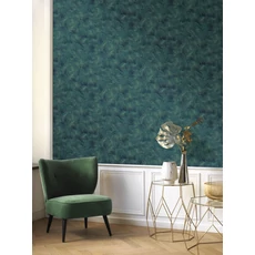 Kép 3/3 - Casadeco Pálmalevél mintás elegáns kékes zöld vlies tapéta Charleston Vert Canopee 53 cm X 10 m