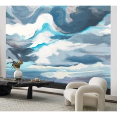 Kép 2/2 - Casadeco Felhős kék vlies poszter tapéta Cirrus Bleu Nuage 400 cm X 3,1 m