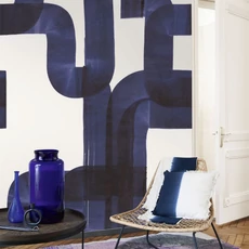 Kép 3/3 - Casadeco Absztrakt mintás modern zöld vlies poszter tapéta Abstract Vert Kaki 50 cm X 3 m