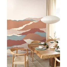 Kép 2/2 - Casadeco Modern színes vlies poszter tapéta hegycsúcsokkal Vinicunca Terre Brule 200 cm X 2,5 m