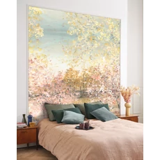 Kép 2/2 - Casadeco Színes festmény hatású fa mintás vlies poszter tapéta Artistic Garden Rose Blush 300 cm X 3,1 m