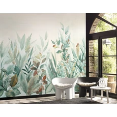 Kép 2/2 - Casadeco Modern levélmintás zöld vlies poszter tapéta Nature Sauvage Canopee 400 cm X 3,1 m