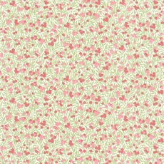 Kép 1/3 - Casadeco Színes bogyós romantikus zöld-rózsaszín vlies tapéta Cherry Blanc/Rose 53 cm X 10 m