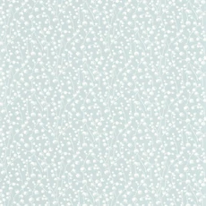 Kép 1/3 - Casadeco Romantikus gyöngyvirágos világoskék vlies tapéta Lily Of The Valley Bleu Ciel 53 cm X 10 m