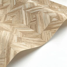 Kép 2/3 - Casadeco Geometriai mintás 3D hatású bézs vinyl tapéta Paille Beige Paille 53 cm X 10 m