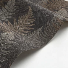 Kép 2/3 - Casadeco Páfrány mintás sötétbarna vinyl tapéta Yosemite Noir Reglisse 53 cm X 10 m