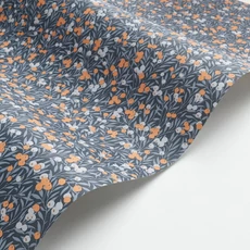 Kép 2/3 - Casadeco Színes bogyós romantikus kék vlies tapéta Cherry Bleu Nuit/Orange 53 cm X 10 m