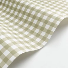 Kép 2/3 - Casadeco Apró kockás keki vlies tapéta Vichy Kaki 53 cm X 10 m