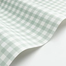 Kép 2/3 - Casadeco Apró kockás zöld vlies tapéta Vichy Vert Celadon 53 cm X 10 m
