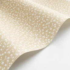 Kép 2/3 - Casadeco Romantikus gyöngyvirágos bézs vlies tapéta Lily Of The Valley Ficelle 53 cm X 10 m