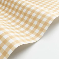 Kép 2/3 - Casadeco Apró kockás barna vlies tapéta Vichy Camel 53 cm X 10 m