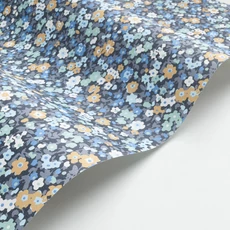 Kép 2/3 - Casadeco Apró virág mintás romantikus kék vlies tapéta Pansy Encre/Bleu 53 cm X 10 m