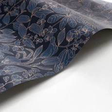 Kép 2/3 - Casadeco Botanikai mintás modern sötétkék vlies tapéta Esquisse Bleu Encre 53 cm X 10 m