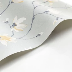 Kép 2/3 - Casadeco Magnóliás világoskék vlies tapéta Florescence Suzhou Encre 53 cm X 10 m