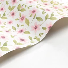 Kép 2/3 - Casadeco Romantikus virág mintás rózsaszín vlies tapéta Clematites Rose Anglais 53 cm X 10 m