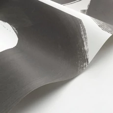 Kép 2/3 - Casadeco Modern fekete-fehér vlies tapéta absztrakt mintával Not a Circle Charbon 53 cm X 10 m