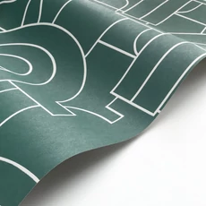 Kép 2/3 - Casadeco Absztrakt mintás elegáns zöld vlies tapéta Arty Vert Tennis 53 cm X 10 m