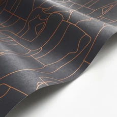 Kép 2/3 - Casadeco Arany-fekete modern mintás vlies tapéta Model Noire Dore 53 cm X 10 m